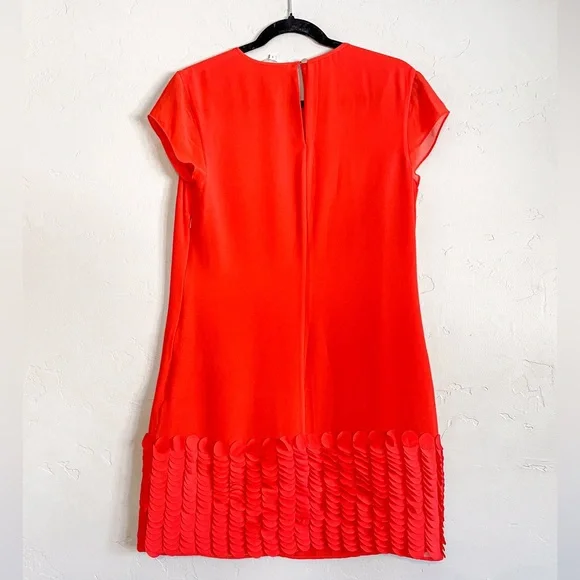 Ted Baker Glana Circle Hem Mini Dress Orange/Red - Picture 3 of 8